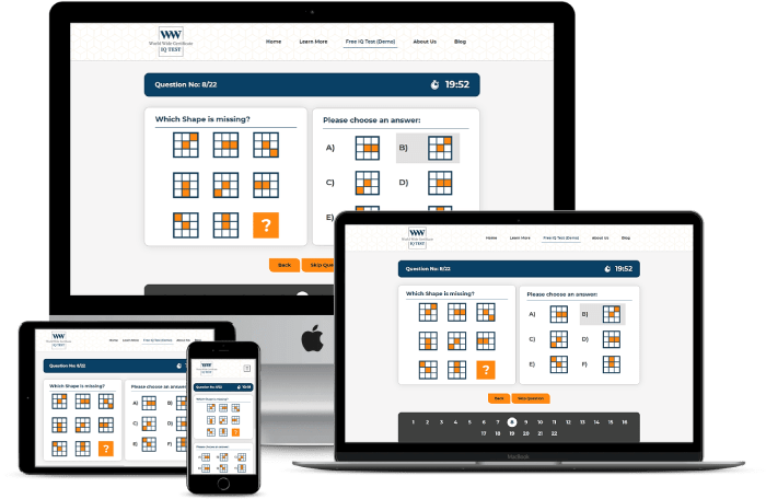 Wechsler adult intelligence scale, IQ testing free, Wechsler intelligence scale